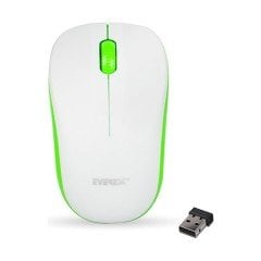 EVEREST SM-165 MOUSE 10 METRE UZAKLIK 2.4GHZ  OPTİK SENSÖRLÜ KABLOSUZ USB  MOUSE YEŞİL/BEYAZ