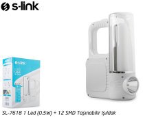 S-LINK SL-7618 IŞILDAK TAŞINABİLİR LEDLİ 0.5W 12 SMD 4000 MAH TAŞINABİLİR IŞILDAK