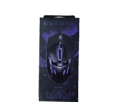 ESTONE ES-1500 MOUSE KABLOLU 3000DPİ USB IŞIKLI GAMİNG OYUNCU MOUSE SİYAH/MOR