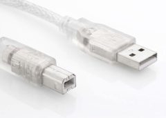 S-LINK SL-U2003 YAZICI KABLOSU 3 METRE USB 2.0  A ERKEK/ USB 2.0  B ERKEK ŞEFFAF YAZICI KABLOSU