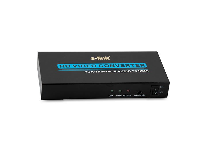 S-LINK SL-VH57 ÇEVİRİCİ VGA+YPBPR TO HDMI ÇEVİRİCİ DC/5V 1080P 3D HIZLANDIRICILI HDMI DÖNÜŞTÜRÜCÜ