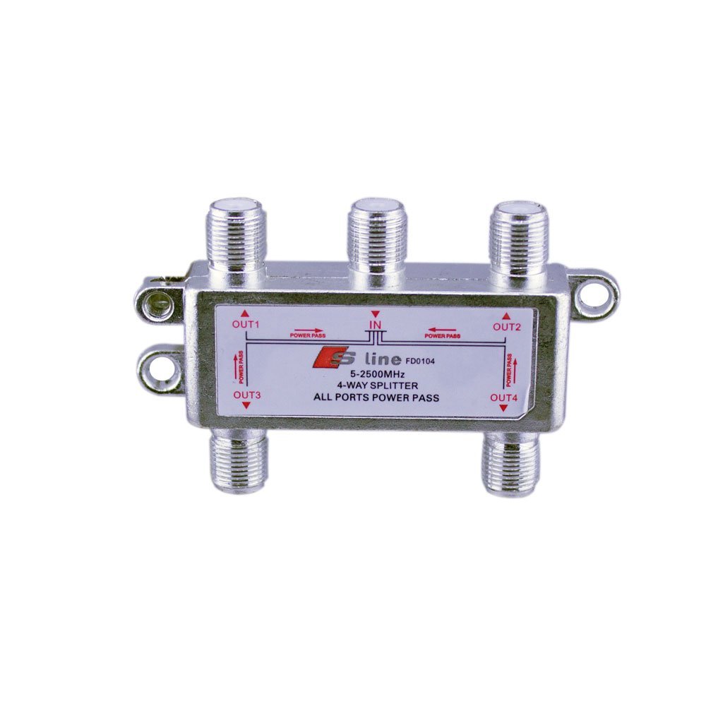 S-LINE FD0104 SPLITTER 1/4 UYDU DAĞITICI-ÇOĞALTICI 5-2500MHZ UYDU DAĞITICI 1/4 SPLITTER