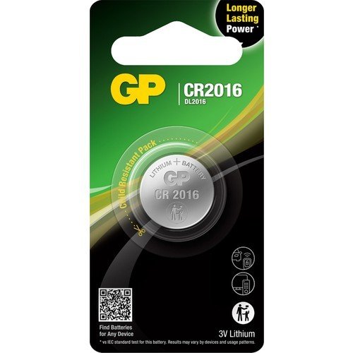 GP CR2016 GPCR2016-U1 DÜĞME PİL 3V LİTYUM TEK KULLANIMLİK DÜĞME PARA PİL