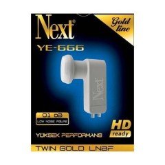 NEXT GOLD YE-666 LNB ÇİFT ÇIKIŞLI HD UNIVERSAL BAĞIMSIZ ÇİFT ÇIKIŞLI GOLD LNB