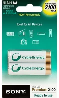 SONY PİL ŞARJ EDİLEBİLİR PİL 2'Lİ  1.2V 2100MAH AA ŞARJ EDİLEBİLİR PİL SONY NH-AA-B2K