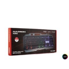 KLAVYE KABLOLU OYUNCU KLAVYESİ LEDLİ MMETAL Q KALVYE OYUN KLAVYESİ HADRON HD863
