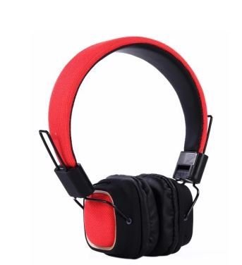 KULAKLIK BLUETOOTHLU V4.2 USB/AUX KAFA BANDI KABLOSUZ KIRMIZI KULAKLIK WIRELESS BT019