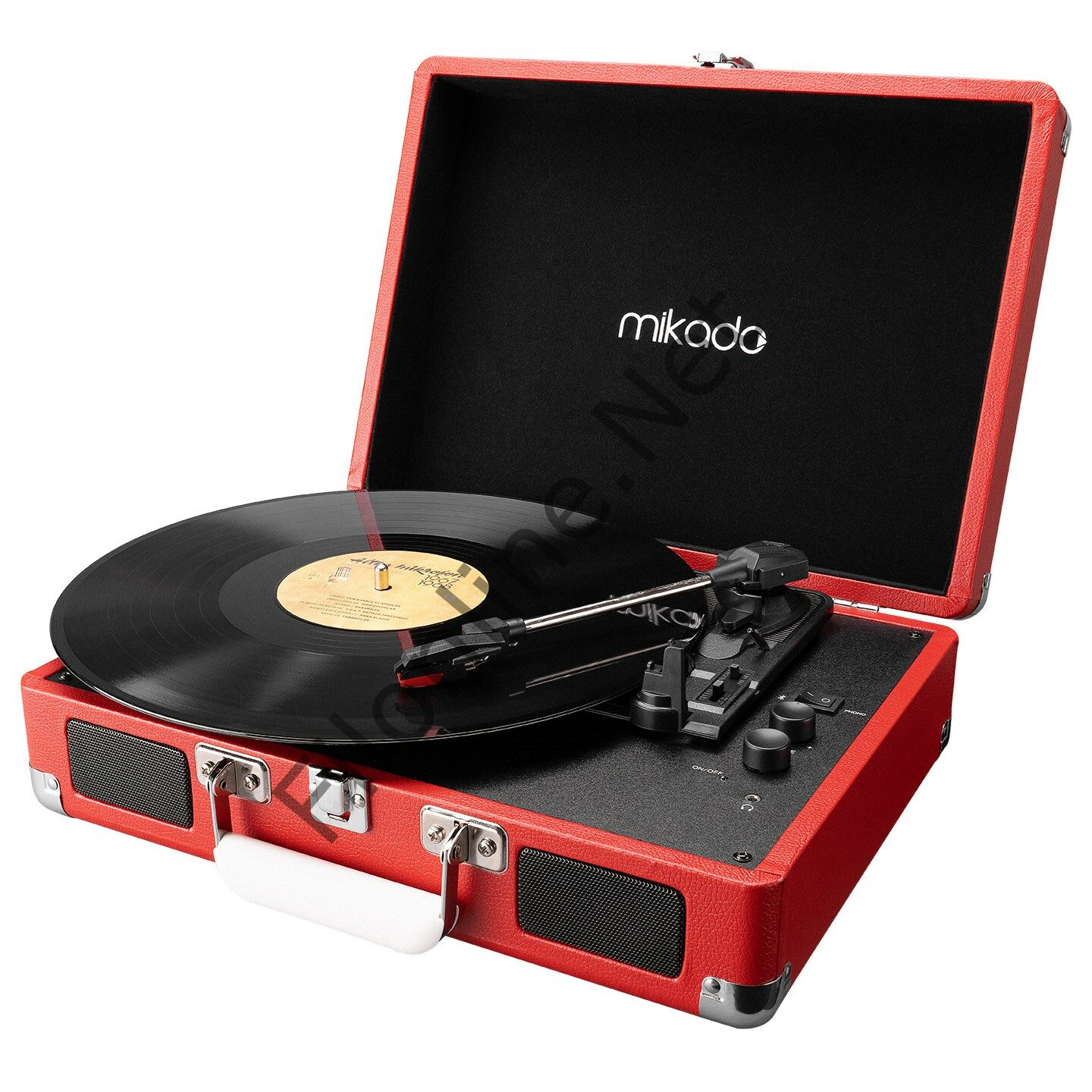 MİKADO MN-P317 NOSTALJİ  KIRMIZI PİKAP +9 RCA + BLUETOOTHDESTEKLİ MÜZİK KUTUSU