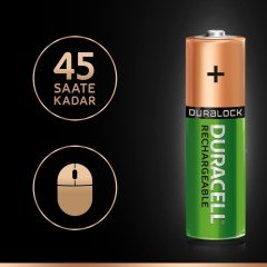 Duracell Şarj Edilebilir AA 1300mAh Piller 2’li paket