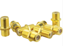 KONNEKTÖR 10 ADET F ARA GOLD SARI KONNEKTÖR BİRLEŞTİRİCİ UYDU KONNEKTÖRÜ ROSE RC-13
