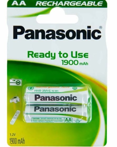 PİL 1900MAH ŞARJ EDİLEBİLİR AA 1.2V Nİ-MH 2'Lİ KALEM ŞARJLI PİL PANASONIC 1900